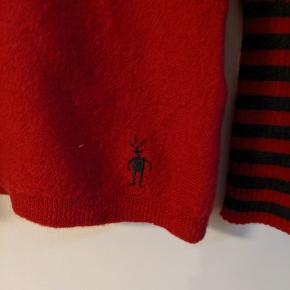 Smartwool Red V-Neck Sweater - Picture 3 of 3